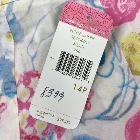 Sigrid Olsen Petite Cherie Pastel Floral Skirt NWT Size 14P - Picture 5 of 12